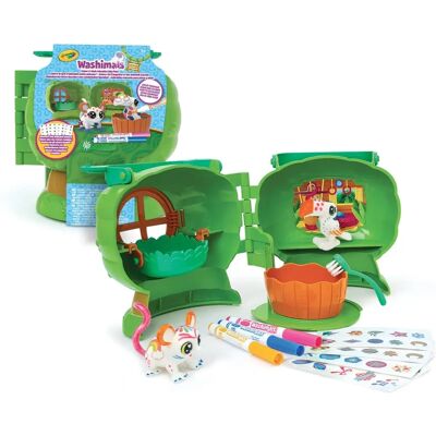 Crayola Washimals Safari - Ensemble de Jouets avec Animaux & Maison dans un Arbre - Publicité Crayola Washimals Safari - Ensemble de Jouets avec Animaux & Maison dans un Arbre - Publicité