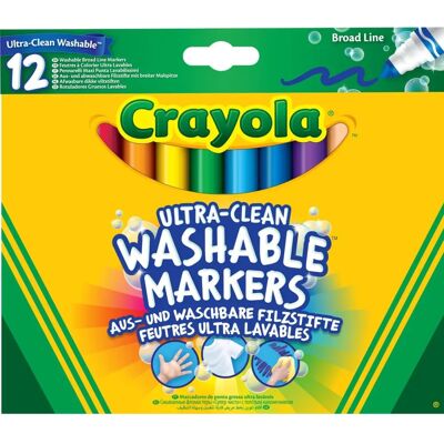 Crayola Mosható széles vonalú marker 12 db - Rajzeszett Crayola Mosható széles vonalú marker 12 db - Rajzeszett