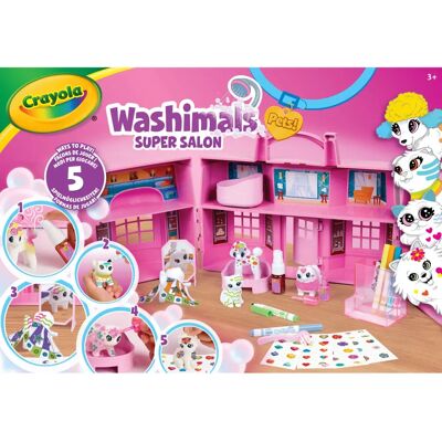 Crayola Modelo: Washimals Pets Super Salon - Conjunto de Brinquedo Crayola Modelo: Washimals Pets Super Salon - Conjunto de Brinquedo