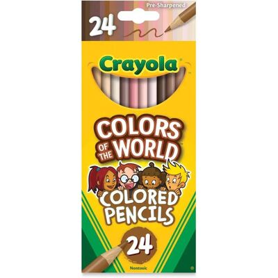 Crayola Skin Tone Colouring Pencils - 24 Pack - Colouring Pencils - Assorted Colours Crayola Skin Tone Colouring Pencils - 24 Pack - Colouring Pencils - Assorted Colours