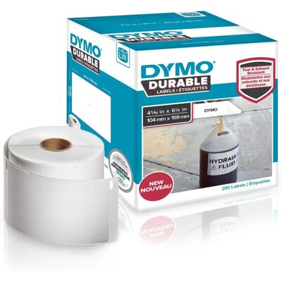 DYMO LW - LW Haltbare Etiketten - 104 x 159 mm - Weiße selbstklebende Druckeretikett DYMO LW - LW Haltbare Etiketten - 104 x 159 mm - Weiße selbstklebende Druckeretikett