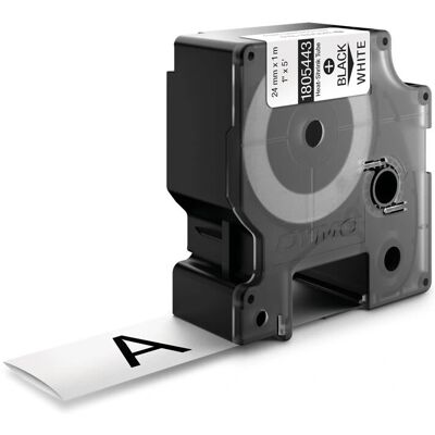 Ruban Étiquette Dymo 1805443 Noir sur blanc - Tubes de rétrécissement Ruban Étiquette Dymo 1805443 Noir sur blanc - Tubes de rétrécissement