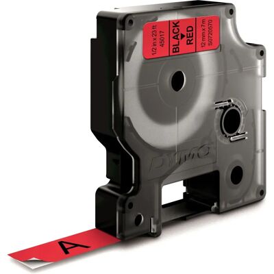 Ruban Étiquette Dymo S0720570 12mm Rouge sur Noir - Compatible Imprimantes Ruban Étiquette Dymo S0720570 12mm Rouge sur Noir - Compatible Imprimantes
