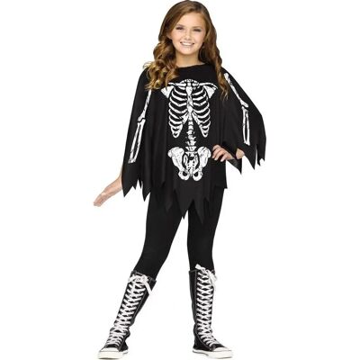 Fun World Division Skelett Poncho für Kinder - Halloween Kostüm - Einheitsgröße Fun World Division Skelett Poncho für Kinder - Halloween Kostüm - Einheitsgröße