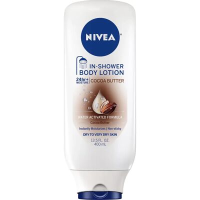Nivea Lotion pour le corps sous la douche au beurre de cacao - Body Lotion - Publicité Nivea Lotion pour le corps sous la douche au beurre de cacao - Body Lotion - Publicité