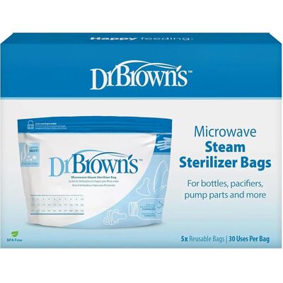 Dr Brown's Reusable Microwave Sterilizer Bags - Baby Bottle Accessories Dr Brown's Reusable Microwave Sterilizer Bags - Baby Bottle Accessories