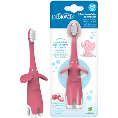 Dr. Brown's Pinkes Elefanten Baby Zahnbürste - Zahnbürsten Dr. Brown's Pinkes Elefanten Baby Zahnbürste - Zahnbürsten