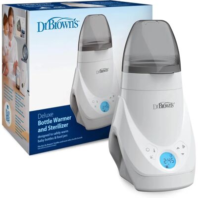 Dr Brown's Deluxe Bottle Warmer and Steriliser - White and Grey - DBAC149 Dr Brown's Deluxe Bottle Warmer and Steriliser - White and Grey - DBAC149