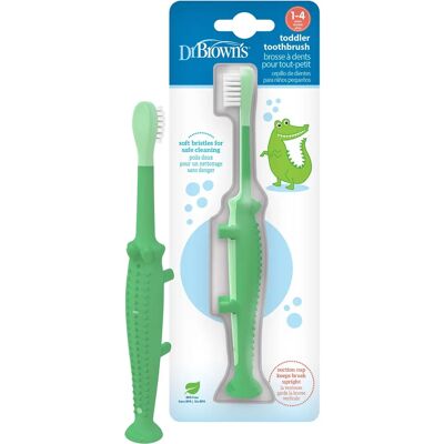 Brosse à dents bébé Crocodile Dr. Brown's - 1-4 Ans - Publicité Brosse à dents bébé Crocodile Dr. Brown's - 1-4 Ans - Publicité