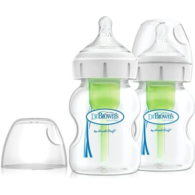 Dr Brown's Natural Flow Options+ Anti-Colic Flaska - 150ml, 2-pack Dr Brown's Natural Flow Options+ Anti-Colic Flaska - 150ml, 2-pack