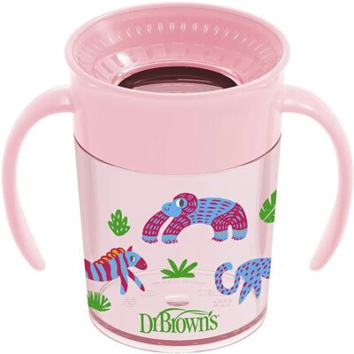 Dr. Brown's 360 Trinkbecher ohne Auslauf, Pink, 200ml Dr. Brown's 360 Trinkbecher ohne Auslauf, Pink, 200ml