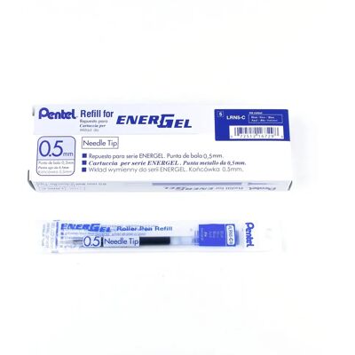 Pentel Refill Ink for EnerGel Liquid Gel Pen - 0.5mm Needle Tip, Blue - Box 12 Pentel Refill Ink for EnerGel Liquid Gel Pen - 0.5mm Needle Tip, Blue - Box 12