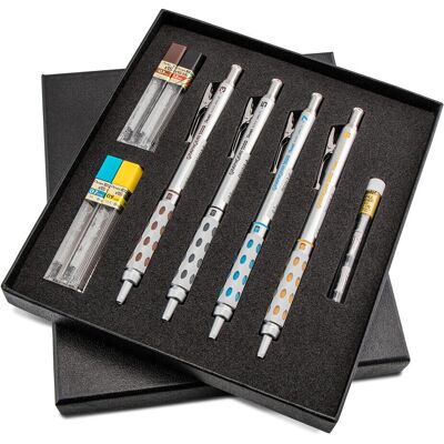 Pentel - GraphGear 1000 - Mines de rechange - Gomme - Ensemble de crayons - Publicité Pentel - GraphGear 1000 - Mines de rechange - Gomme - Ensemble de crayons - Publicité