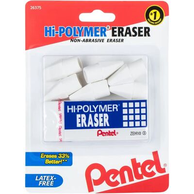 Pentel ZEH0210BP7 - 6 caps - Large Eraser Pentel ZEH0210BP7 - 6 caps - Large Eraser