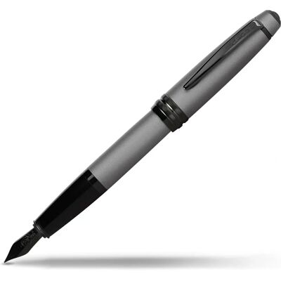 Stylo-plume Cross Bailey - Gris mat, Fin, Plume noire, Capuchon à clic sécurisé - Publicité Stylo-plume Cross Bailey - Gris mat, Fin, Plume noire, Capuchon à clic sécurisé - Publicité