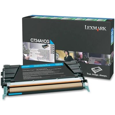 Lexmark C734A1CG Cyan Toner Cartridge Lexmark C734A1CG Cyan Toner Cartridge