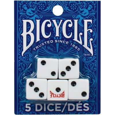 Bicycle Modèle - Set de 5 Dés pour Jeux - Publicité Bicycle Modèle - Set de 5 Dés pour Jeux - Publicité