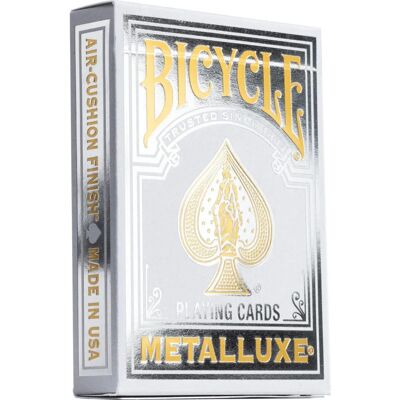 Bicycle Metalluxe Srebrne Karty do Gier - Premium Metalowa Folia - Karty do Gier Bicycle Metalluxe Srebrne Karty do Gier - Premium Metalowa Folia - Karty do Gier
