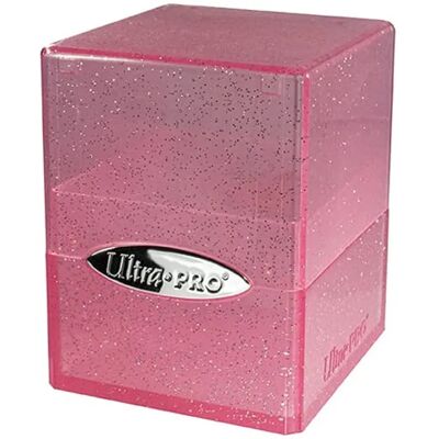 Ultra Pro Satin Cube Glitter Pink - Deck Box for 100+ Cards Ultra Pro Satin Cube Glitter Pink - Deck Box for 100+ Cards