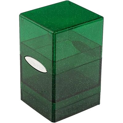 Ultra Pro Satin Tower Glitter Green - Deck Box Ultra Pro Satin Tower Glitter Green - Deck Box