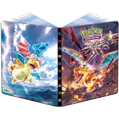 Portefeuille de collection Paradox Rift 4-Poches Pokémon Scarlet & Violet - Publicité Portefeuille de collection Paradox Rift 4-Poches Pokémon Scarlet & Violet - Publicité