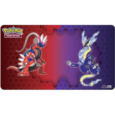 Tapis de jeu Ultra Pro Pokémon Koraidon & Miraidon - Publicité Tapis de jeu Ultra Pro Pokémon Koraidon & Miraidon - Publicité