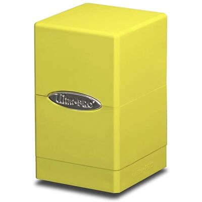 Ultra Pro Satin Tower - Lemon Yellow - Card Deck Box Ultra Pro Satin Tower - Lemon Yellow - Card Deck Box