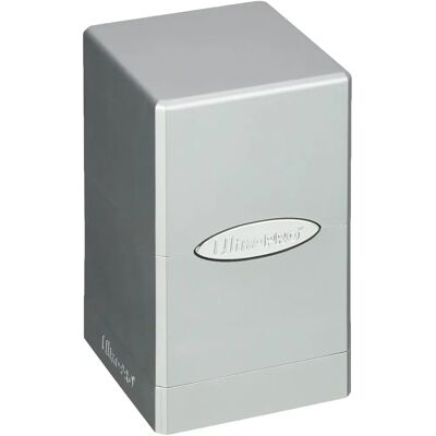 Ultra PRO Satin Tower - Metallic Silver Deck Box Ultra PRO Satin Tower - Metallic Silver Deck Box