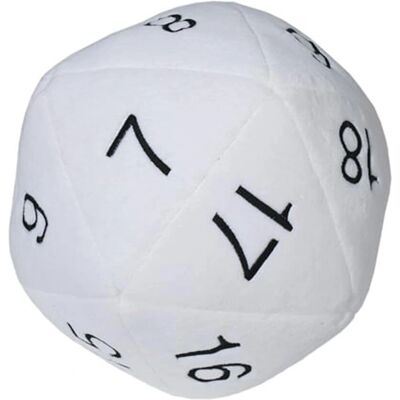 Ultra Pro Jumbo D20 Plüsch Würfel Weiß und Schwarz - Würfel Ultra Pro Jumbo D20 Plüsch Würfel Weiß und Schwarz - Würfel