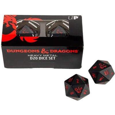 Ultra Pro Dungeons & Dragons Heavy Metal D20 Würfelset - 2er Set Ultra Pro Dungeons & Dragons Heavy Metal D20 Würfelset - 2er Set