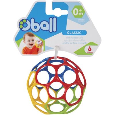 Balle Jouet Bébé Oball Classic - Doux, Grand Trou, 10cm - Publicité Balle Jouet Bébé Oball Classic - Doux, Grand Trou, 10cm - Publicité