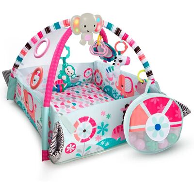 Gymmase d'activités Bright Starts Rose 5-en-1 avec Balles & Jouets Gymmase d'activités Bright Starts Rose 5-en-1 avec Balles & Jouets