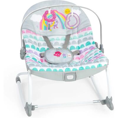 Bright Starts Arcobaleno 2-in-1 Seggiolino per Bambini e Sedia Fissa - Arcobaleno Rosa Bright Starts Arcobaleno 2-in-1 Seggiolino per Bambini e Sedia Fissa - Arcobaleno Rosa