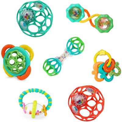 Bright Starts Soothers & Shakers 7pc Gift Set - BPA-Free Baby Rattles Teethers Bright Starts Soothers & Shakers 7pc Gift Set - BPA-Free Baby Rattles Teethers
