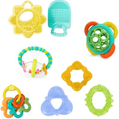 Bright Starts - Teeth Relief - 8pc - BPA-free - Conjunto de mordedores Bright Starts - Teeth Relief - 8pc - BPA-free - Conjunto de mordedores