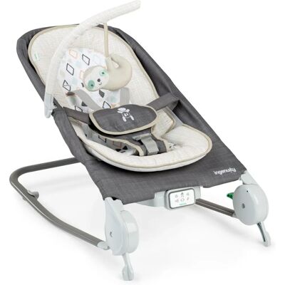 Ingenuity Happy Belly Schaukel- und Massage-Sitz - Baby-Hängematte Grau Ingenuity Happy Belly Schaukel- und Massage-Sitz - Baby-Hängematte Grau