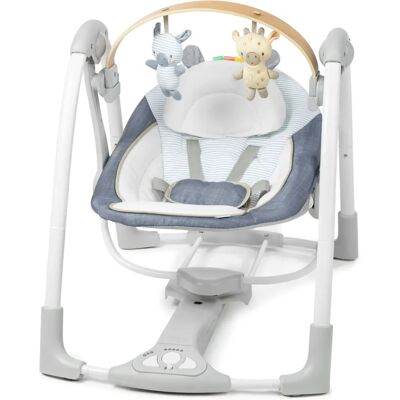 Balançoire bébé Ingenuity - Bleu - Portable - Swing 'n Go - Chambray - Publicité Balançoire bébé Ingenuity - Bleu - Portable - Swing 'n Go - Chambray - Publicité