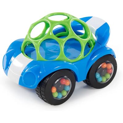 Bright Starts Oball Rattle & Roll Voiture de jouet - Pousser et avancer, bleu/vert Bright Starts Oball Rattle & Roll Voiture de jouet - Pousser et avancer, bleu/vert