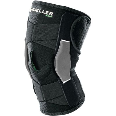 Supporto Regolabile con Cerniera Verde Mueller - Nero - Supporto al Ginocchio Supporto Regolabile con Cerniera Verde Mueller - Nero - Supporto al Ginocchio