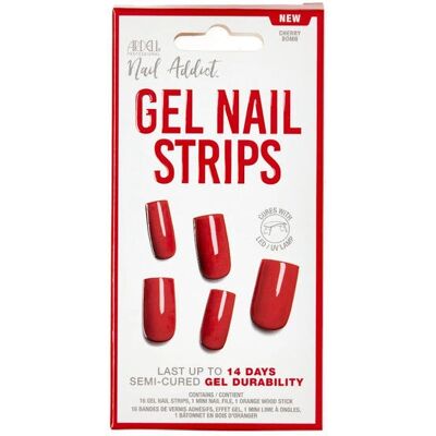 Ardell - Nail Addict Gel Strips - Cherry Bomb - 16 Stk - Gel Strips Ardell - Nail Addict Gel Strips - Cherry Bomb - 16 Stk - Gel Strips