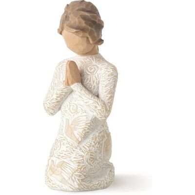Figura di preghiera di pace Willow Tree - Fatto a mano 10cm Resina Figura di preghiera di pace Willow Tree - Fatto a mano 10cm Resina