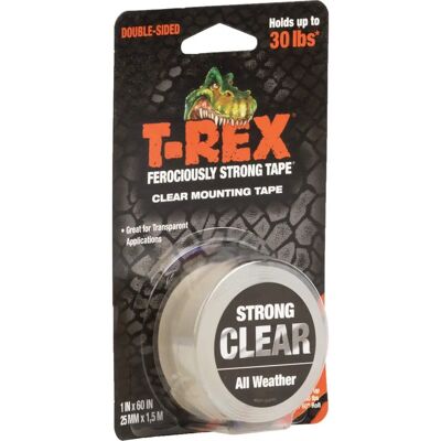 T-Rex Mounting Tape - Heavy Duty Clear Tape 25mm x 1.5m T-Rex Mounting Tape - Heavy Duty Clear Tape 25mm x 1.5m