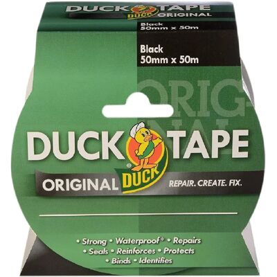 Shurtape SHU211116 Duck Tape Black 50mm x 50m - Duct Tape Shurtape SHU211116 Duck Tape Black 50mm x 50m - Duct Tape
