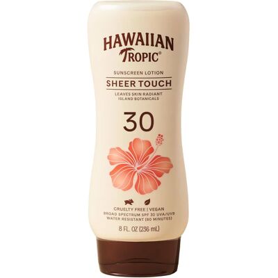 Hawaiian Tropic Sheer Touch Lotion Sunscreen Ultra Radiance SPF 30 - Crème solaire - Publicité Hawaiian Tropic Sheer Touch Lotion Sunscreen Ultra Radiance SPF 30 - Crème solaire - Publicité