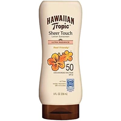 Hawaiian Tropic Sheer Touch Lotion SPF 50 Sunscreen - 8 oz - Water Resistant Hawaiian Tropic Sheer Touch Lotion SPF 50 Sunscreen - 8 oz - Water Resistant