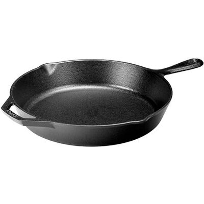 Lodge 12 Inch Cast Iron Skillet - Natural, All Fire Types Lodge 12 Inch Cast Iron Skillet - Natural, All Fire Types