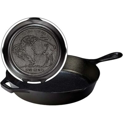 Frigideira de ferro fundido Buffalo Nickel Lodge - 26cm Frigideira de ferro fundido Buffalo Nickel Lodge - 26cm