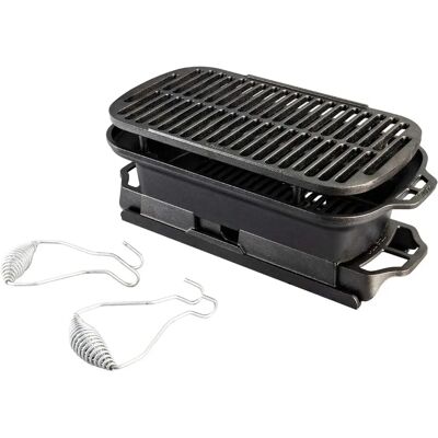 Lodge Fonte - Barbecue Charbon Style Hibachi Compact - USA - Publicité Lodge Fonte - Barbecue Charbon Style Hibachi Compact - USA - Publicité