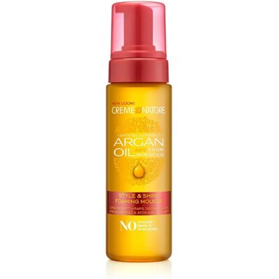 Creme Of Nature Argan Oil Style & Shine Foaming Mousse - Foaming Mousse for Curly Hair - 207ml Creme Of Nature Argan Oil Style & Shine Foaming Mousse - Foaming Mousse for Curly Hair - 207ml