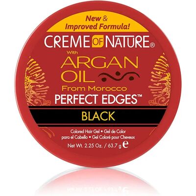 Creme Of Nature Huile d'Argan Marocaine, Bords Parfaits, Gel Noir - Publicité Creme Of Nature Huile d'Argan Marocaine, Bords Parfaits, Gel Noir - Publicité